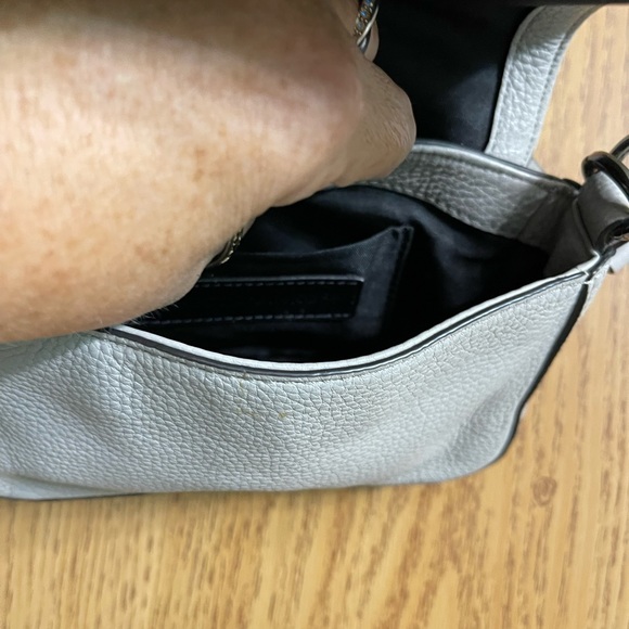 Rebecca Minkoff Taupe Leather Crossbody SAMPLE NFS Tag Small Adjustable OFAK? - Picture 7 of 13